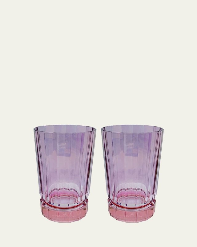 Purple Shaded Glass Tumblers, Set of 2